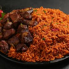 Jollof Rice + Goat meat